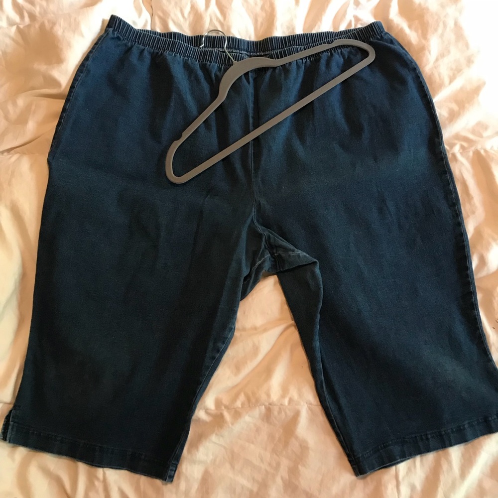 Capri Pants Dark Blue Denis Plus Size